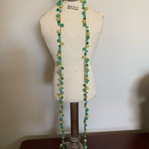 Long mixed bead necklace